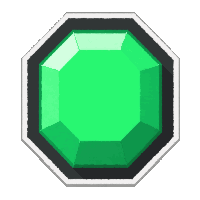 jade green  hexagonal prism cut