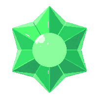 jade green  star shaped cut