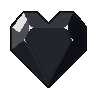 onyx black  heart shaped cut