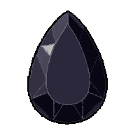 onyx black  teardrop pendant