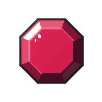 ruby red  asymmetric raw chunk