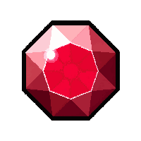 ruby red  cluster of three