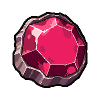 ruby red  geode interior