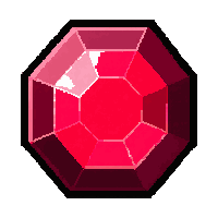 ruby red  hexagonal prism cut