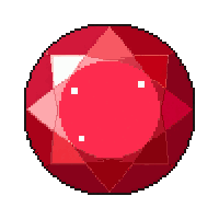 ruby red  large faceted