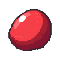 ruby red  smooth pebble