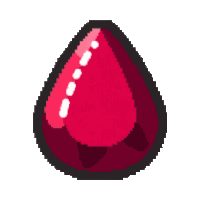 ruby red  teardrop pendant