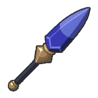 sapphire blue  double pointed wand