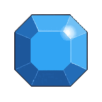 sapphire blue  large faceted