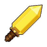 topaz yellow  double pointed wand