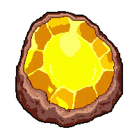topaz yellow  geode interior