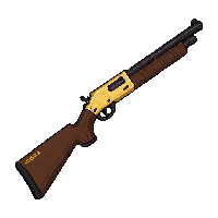 lever action rifle  gold trimmed royal