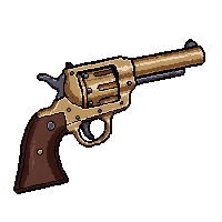 steampunk brass pistol  ancient weathered