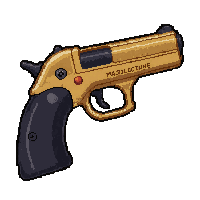 steampunk brass pistol  demonic infernal