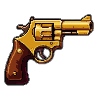 steampunk brass pistol  holy blessed radiant