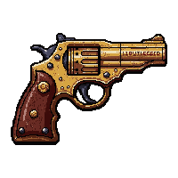 steampunk brass pistol  legendary ornate