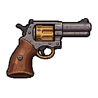 steampunk brass pistol  rusted broken