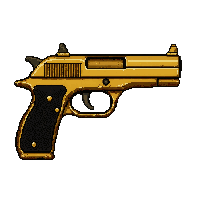submachine gun compact  gold trimmed royal