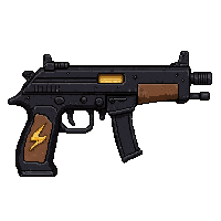 submachine gun compact  lightning charged crackling