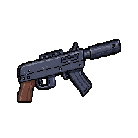 submachine gun compact  shadow touched ethereal