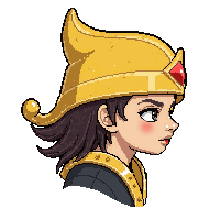 morning star spiked head  gold trimmed royal
