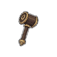 ornate ceremonial hammer  ancient weathered