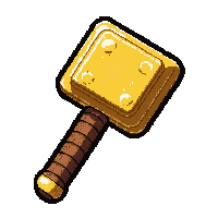 smith s blacksmith hammer  gold trimmed royal