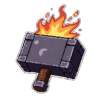 war hammer single head  fire enchanted molten