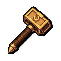 war hammer single head  gold trimmed royal