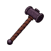 war hammer single head  rusted broken