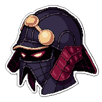 samurai kabuto helmet  shadow touched ethereal