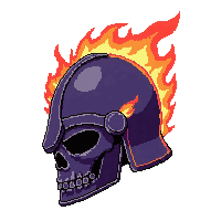 skull death knight helm  fire enchanted molten