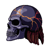 skull death knight helm  lightning charged crackling