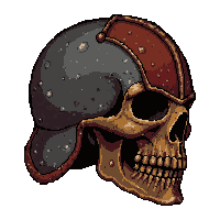 skull death knight helm  rusted broken