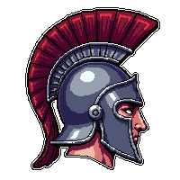 spartan crested helmet  magical glowing