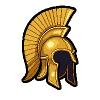 spiked centurion helm  gold trimmed royal