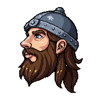 viking bearded helm  ancient weathered
