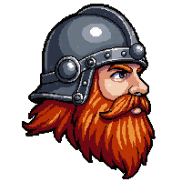 viking bearded helm  fire enchanted molten