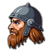 viking bearded helm  legendary ornate