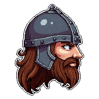 viking bearded helm  poison coated venomous