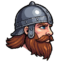 viking bearded helm  rusted broken
