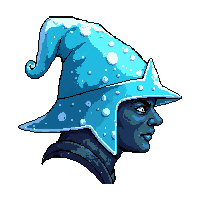 wizard pointed hat  frost enchanted icy