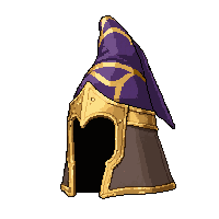 wizard pointed hat  gold trimmed royal