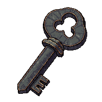 large iron key  ancient weathered