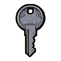 large iron key  brand new pristine
