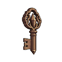 large iron key  legendary ornate