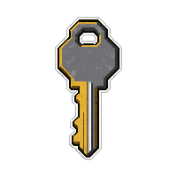 large iron key  lightning charged crackling