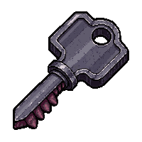 large iron key  poison coated venomous