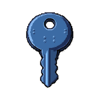 large iron key  rare blue tier
