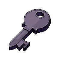 large iron key  shadow touched ethereal